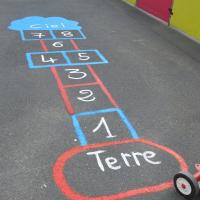 Jeu marelle cour maternelle